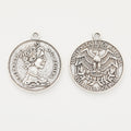 Zinc Alloy Woman Head Charm Pendant No.255089 for DIY Necklace Bracelet Jewelry Making view 3