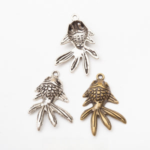 Zinc Alloy Goldfish Charm Pendant No.544915 for DIY Necklace Bracelet Jewelry Making