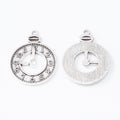 Zinc Alloy Clock Charm Pendant No.143475 for DIY Necklace Bracelet Jewelry Making view 3