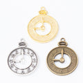 Zinc Alloy Clock Charm Pendant No.143475 for DIY Necklace Bracelet Jewelry Making view 5