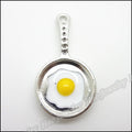 Zinc Alloy Frying Pan Charm Pendant for DIY Necklace Bracelet Jewelry Making view 2