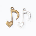 Zinc Alloy Music Note Charm Pendant No.607327 for DIY Necklace Bracelet Jewelry Making view 4