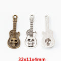 Zinc Alloy Guitar Charm Pendant No.039771 for DIY Necklace Bracelet Jewelry Making view 1