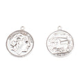 Zinc Alloy Woman Head Charm Pendant No.630721 for DIY Necklace Bracelet Jewelry Making view 3