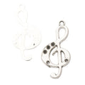 Zinc Alloy Music Note Charm Pendant No.923295 for DIY Necklace Bracelet Jewelry Making view 2