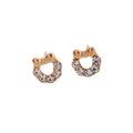 Elegant Korean Bowknot Rhinestone Hoop Stud Earrings, Alloy Geometric Sweet Jewelry For Women Earrings view 5