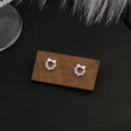 Elegant Korean Bowknot Rhinestone Hoop Stud Earrings, Alloy Geometric Sweet Jewelry For Women Earrings view 2