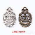 Zinc Alloy Crown Charm Pendant No.796488 for DIY Necklace Bracelet Jewelry Making view 1