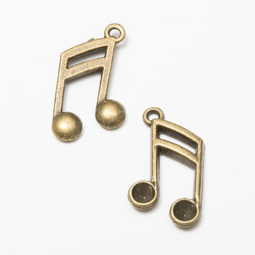 Zinc Alloy Music Note Charm Pendant No.958568 for DIY Necklace Bracelet Jewelry Making