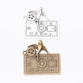 Zinc Alloy Gear Clock Charm Pendant No.734367 for DIY Necklace Bracelet Jewelry Making view 4