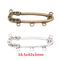 Zinc Alloy Safety Pin Charm Pendant No.094431 for DIY Necklace Bracelet Jewelry Making view 1