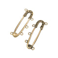 Zinc Alloy Safety Pin Charm Pendant No.094431 for DIY Necklace Bracelet Jewelry Making view 4