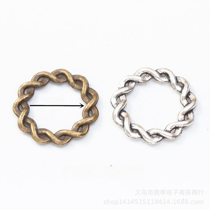 Zinc Alloy Circle Charm Pendant No.534059 for DIY Necklace Bracelet Jewelry Making