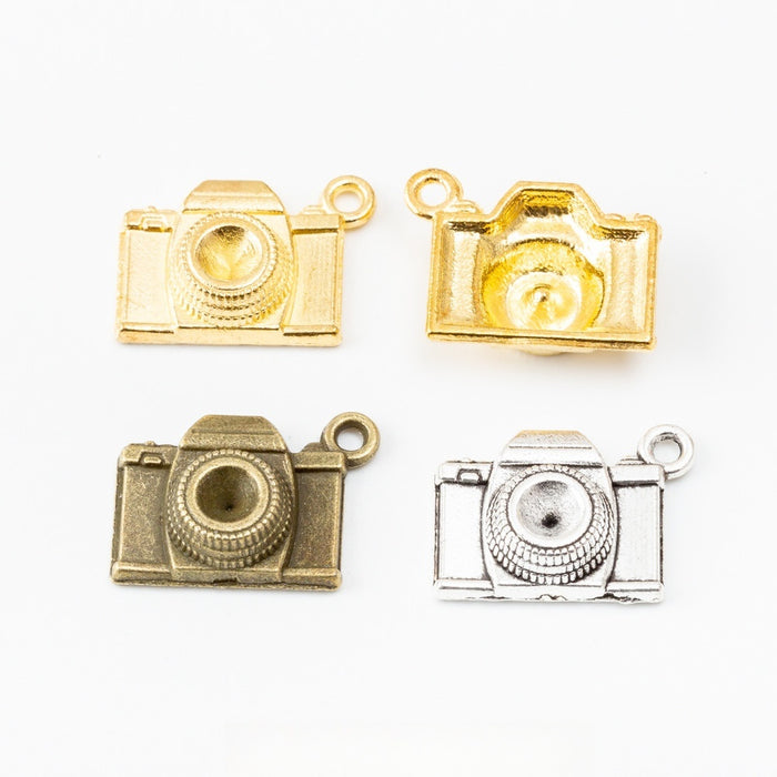 Zinc Alloy Camera Charm Pendant for DIY Necklace Bracelet Jewelry Making