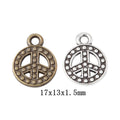 Zinc Alloy Peace Sign Charm Pendant No.242020 for DIY Necklace Bracelet Jewelry Making view 1