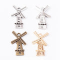 Zinc Alloy Windmill Charm Pendant for DIY Necklace Bracelet Jewelry Making view 1