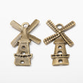 Zinc Alloy Windmill Charm Pendant for DIY Necklace Bracelet Jewelry Making view 2