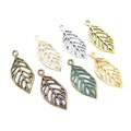 Zinc Alloy Leaf Charm Pendant No.336455 for DIY Necklace Bracelet Jewelry Making view 5
