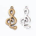 Zinc Alloy Music Note Charm Pendant No.446216 for DIY Necklace Bracelet Jewelry Making view 4