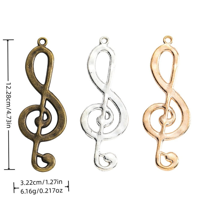 Zinc Alloy Musical Note Charm Pendant No.494059 for DIY Necklace Bracelet Jewelry Making