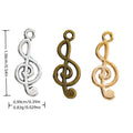 Zinc Alloy Music Note Charm Pendant No.758027 for DIY Necklace Bracelet Jewelry Making view 1