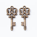 Zinc Alloy Key Charm Pendant No.055866 for DIY Necklace Bracelet Jewelry Making view 2