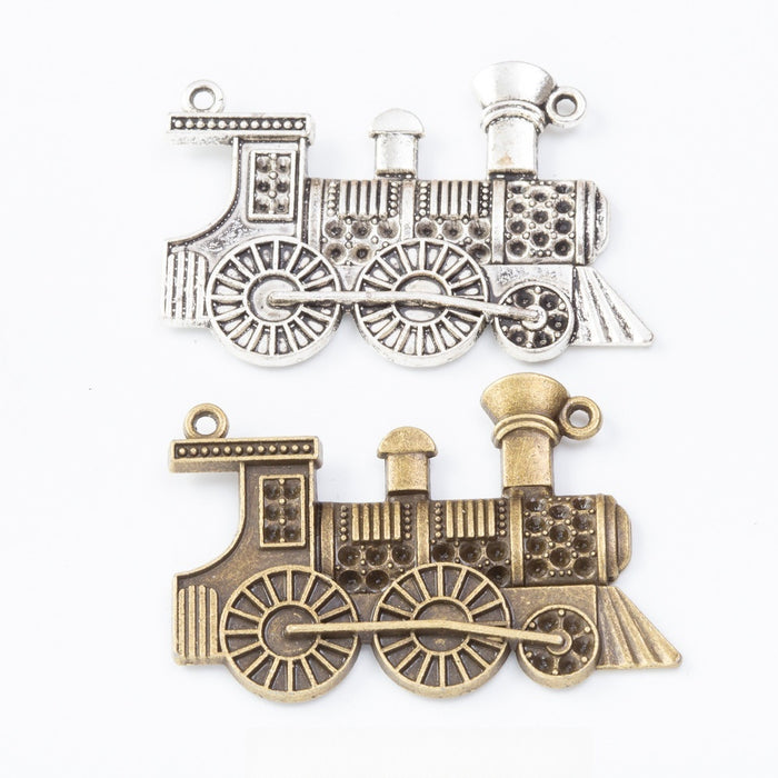 Zinc Alloy Train Charm Pendant for DIY Necklace Bracelet Jewelry Making