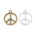 Zinc Alloy Peace Sign Charm Pendant No.777086 for DIY Necklace Bracelet Jewelry Making view 4