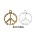 Zinc Alloy Peace Sign Charm Pendant No.777086 for DIY Necklace Bracelet Jewelry Making view 1