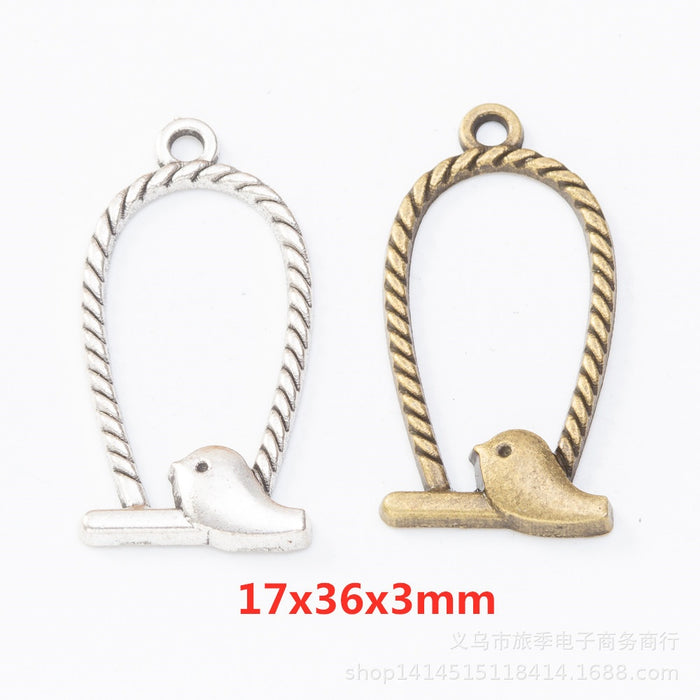 Zinc Alloy Bird Cage Charm Pendant No.945006 for DIY Necklace Bracelet Jewelry Making