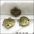 Antique Bronze Zinc Alloy Heart Charm Pendant for DIY Necklace Bracelet Jewelry Making view 2