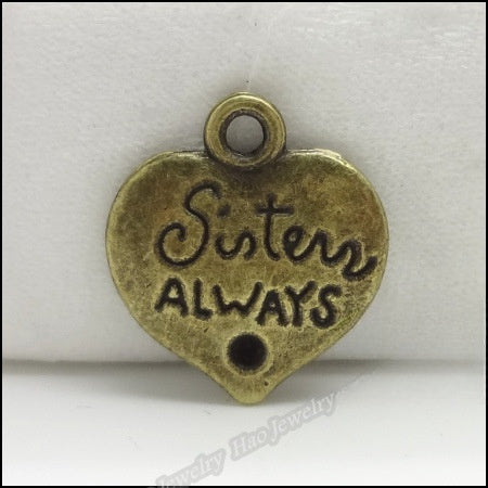 Antique Bronze Zinc Alloy Heart Charm Pendant for DIY Necklace Bracelet Jewelry Making