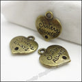 Antique Bronze Zinc Alloy Heart Charm Pendant for DIY Necklace Bracelet Jewelry Making view 3
