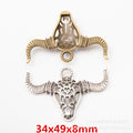 Zinc Alloy Bull Head Charm Pendant No.161794 for DIY Necklace Bracelet Jewelry Making view 1