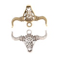 Zinc Alloy Bull Head Charm Pendant No.161794 for DIY Necklace Bracelet Jewelry Making view 4