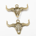 Zinc Alloy Bull Head Charm Pendant No.161794 for DIY Necklace Bracelet Jewelry Making view 3