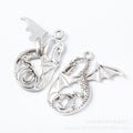 Zinc Alloy Flying Dragon Charm Pendant No.449199 for DIY Necklace Bracelet Jewelry Making view 2