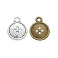 Zinc Alloy Round Button Charm Pendant for DIY Necklace Bracelet Jewelry Making view 4