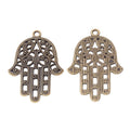 DIY Vintage Alloy Hand Palm Pendants For Zakka Style Necklace Bracelet Jewelry Accessories view 3