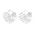Zinc Alloy Heart Charm Pendant No.938913 for DIY Necklace Bracelet Jewelry Making view 3