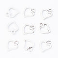 Zinc Alloy Heart Charm Pendant No.022788 for DIY Necklace Bracelet Jewelry Making view 3