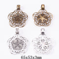 Zinc Alloy Flower Charm Pendant No.064993 for DIY Necklace Bracelet Jewelry Making view 1