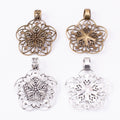 Zinc Alloy Flower Charm Pendant No.064993 for DIY Necklace Bracelet Jewelry Making view 4