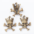 Zinc Alloy Skull Charm Pendant No.658847 for DIY Necklace Bracelet Jewelry Making view 3