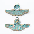Zinc Alloy Wing Charm Pendant No.518002 for DIY Necklace Bracelet Jewelry Making view 3