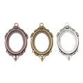 18x25mm Zinc Alloy Oval Setting Charm Pendant No.574841 for DIY Necklace Bracelet Jewelry Making view 5