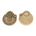 Zinc Alloy Gear Clock Charm Pendant for DIY Necklace Bracelet Jewelry Making view 2