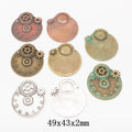 Zinc Alloy Gear Clock Charm Pendant for DIY Necklace Bracelet Jewelry Making view 1