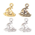 Zinc Alloy Sailboat Charm Pendant No.757149 for DIY Necklace Bracelet Jewelry Making view 5