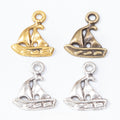 Zinc Alloy Sailboat Charm Pendant No.757149 for DIY Necklace Bracelet Jewelry Making view 1